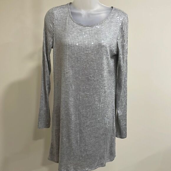 NWOT Laundry by Design grey sequin dress. Size XS extra small - Picture 1 of 7